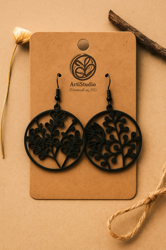 Pendientes florales 3D ArtiStudio