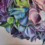 Flores en pintura acrílica