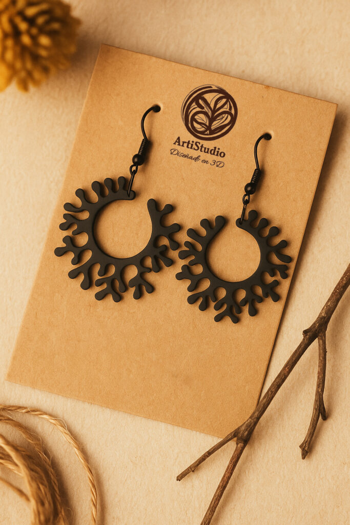 Pendientes orgánicos 3D ArtiStudio